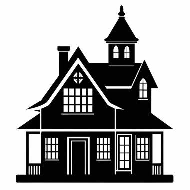 siyah ev simgesi, basit biçim