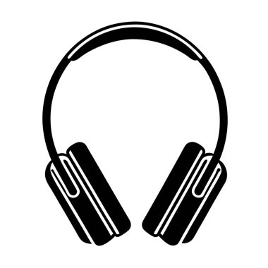 müzik kulaklıkları beyaza izole edilmiş