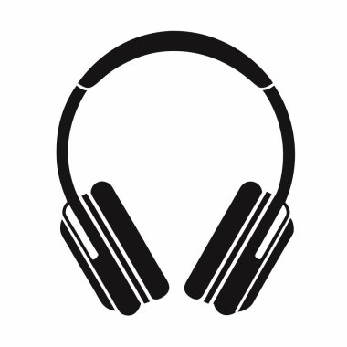 Beyaz arkaplanda kulaklık simgesi