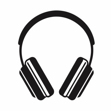 Kulaklık vektör simgesi. Düz vektör simgesi beyaz arkaplan kulaklıklarında izole edildi.