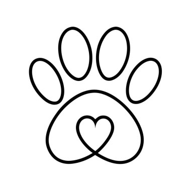 Anahat biçiminde hayvan pençesi yazdırma simgesi