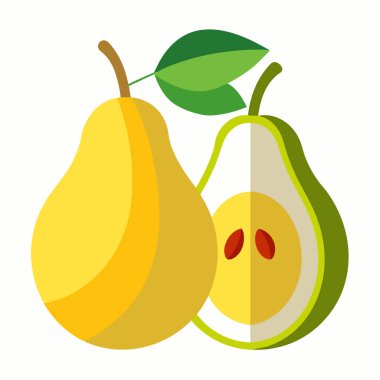 mango meyvesi, illüstrasyon, beyaz arkaplanda vektör.