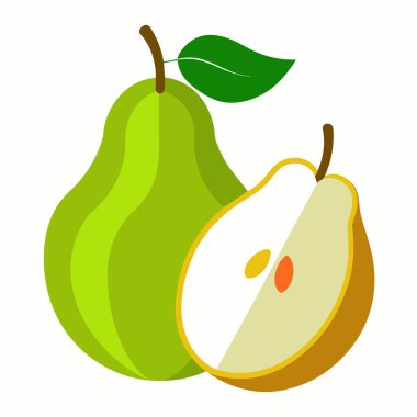 armutlar ve armutlar, illüstrasyon, beyaz arkaplanda vektör.