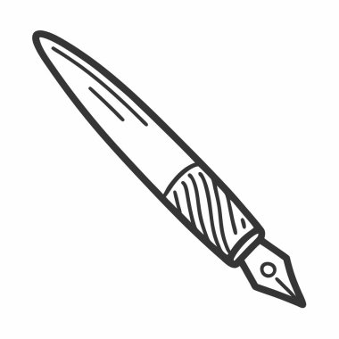 bıçak simgesi beyaz arkaplanda izole edilmiş taslak biçimi