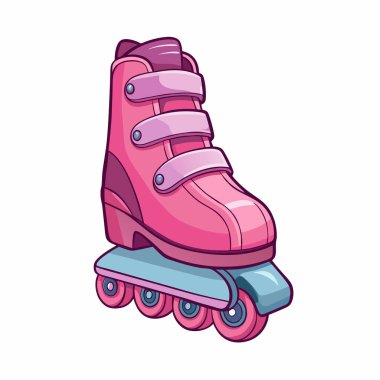 Beyaz arkaplanda izole edilmiş bir çizgi film pateninin vektör çizimi