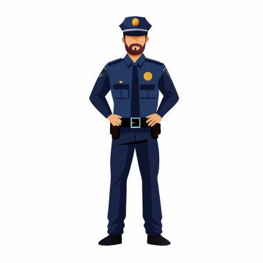 Kolları bağlı bir polis.