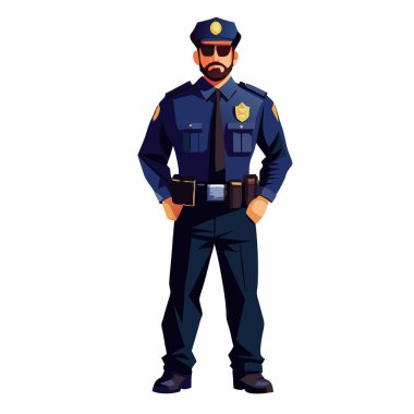 Mavi ceketli polis memuru..