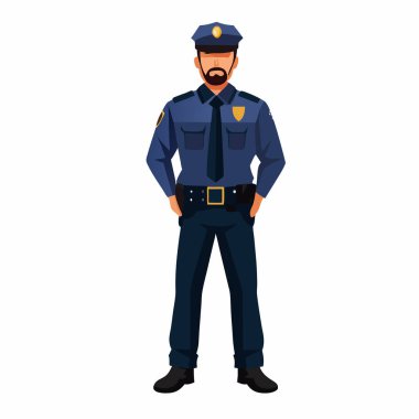 Polis memuru karakter simgesi