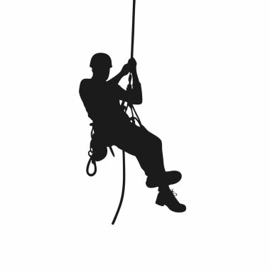 Bir dağcının silueti.