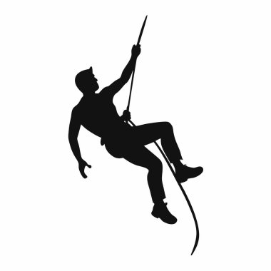 vektör silueti erkek tırmanıcı.