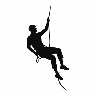 Erkek bir kayakçının silueti.