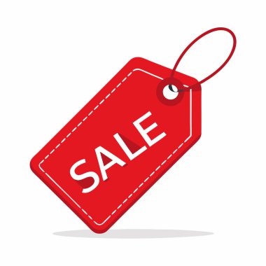 Düz stil satış işareti simgesi. Web için vektör illüstrasyonu