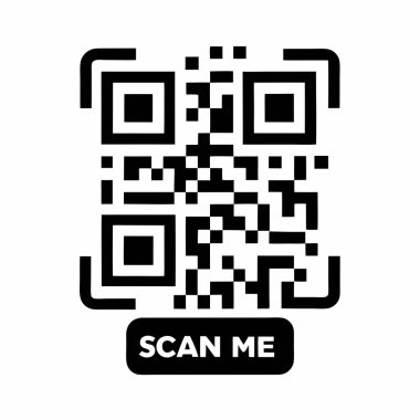 qr kod simgesi vektör çizimi