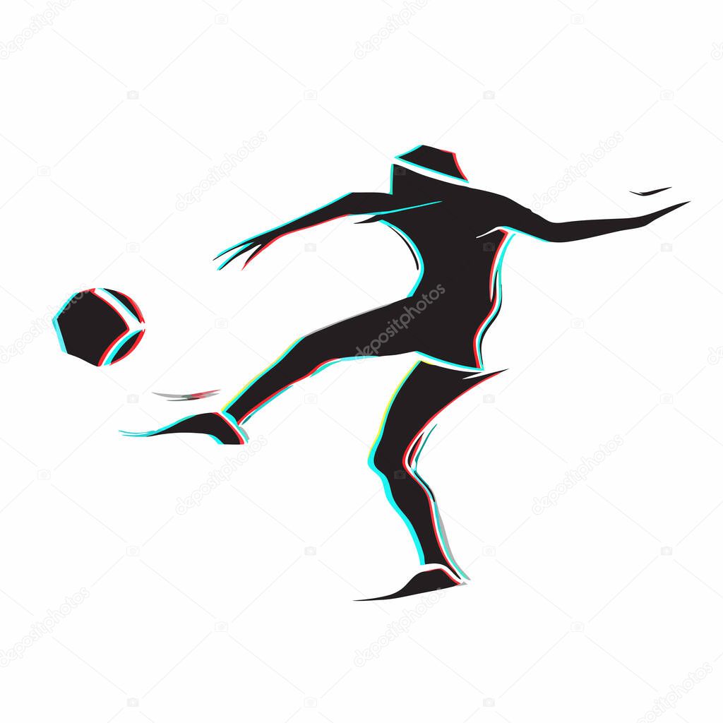 Football player silhouette vector illustration design graphic