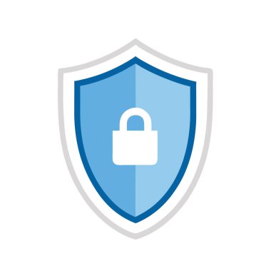 Güvenli vektör düz çizgi simgesi