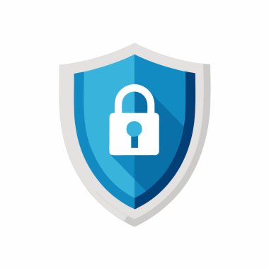 güvenlik kalkanı ikon vektör illüstrasyonu