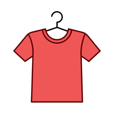 kırmızı t-shirt simgesi vektör illüstrasyon grafik tasarımı