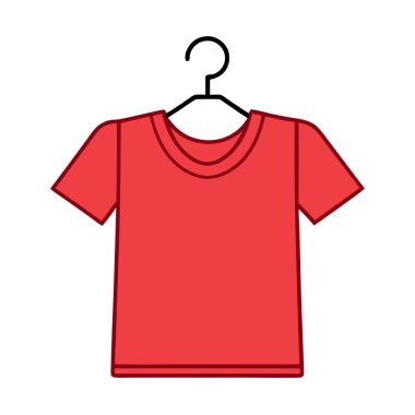 kırmızı ve beyaz t-shirt vektör çizimi