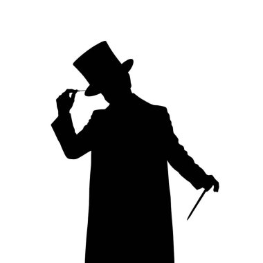 bir sihirbaz silueti çizimi