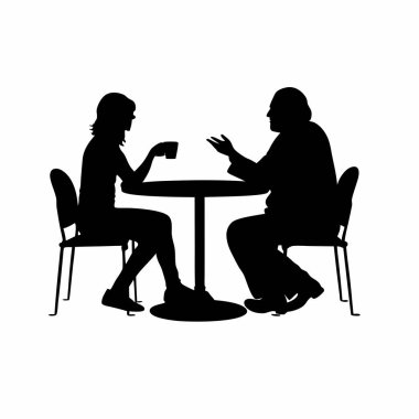 iş adamı ve kadın silueti