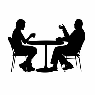 İki iş adamı silueti