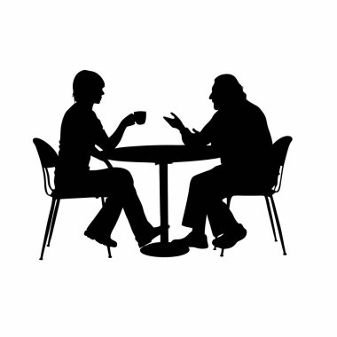 Beyaz bir arka plan üzerinde insanların siluet vektör.