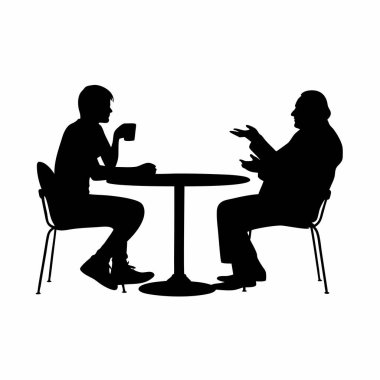 Bir iş toplantısının silueti.