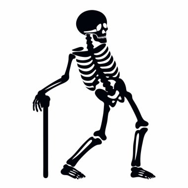Siyah bacaklı iskelet.