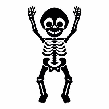 Cadılar Bayramı şapkalı ve balkabaklı iskelet