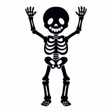 Çizgi film iskeletinin vektör çizimi