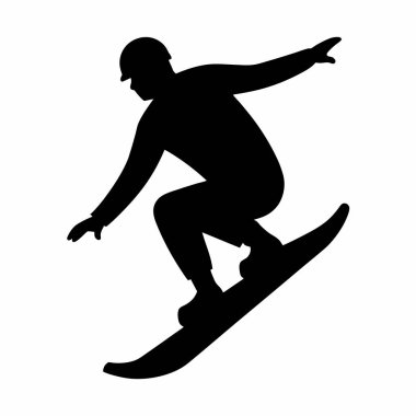 Arkasında snowboard olan bir adam.