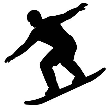 Beyaz arka planda kış sporu tarzında yatılı bir adam.