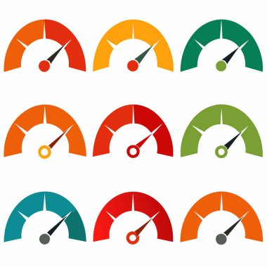 Hız göstergesi simgesi vektör çizimi (5)