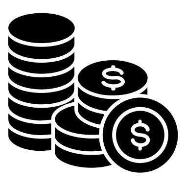 Para ikonu vektör kümesi çizimi yığını (5)