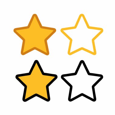 Yıldız simgesi. vektör illüstrasyonu