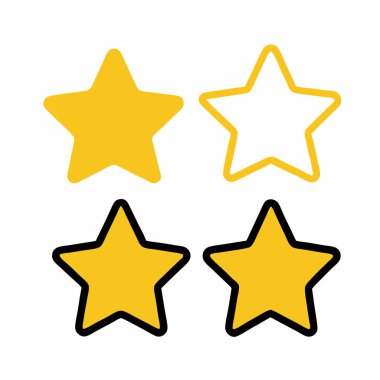 Yıldız vektör simgeleri kümesi.