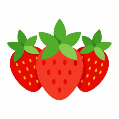 İzole çilek vektör simgesi
