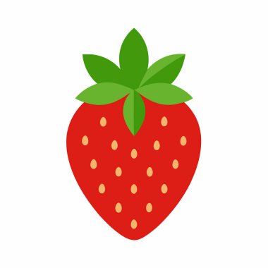 Çilek simgesi vektör çizimi.