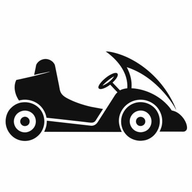 şık go cart silueti, izole edilmiş beyaz arkaplan (12)