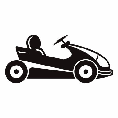şık go cart silueti, izole edilmiş beyaz arkaplan (13)