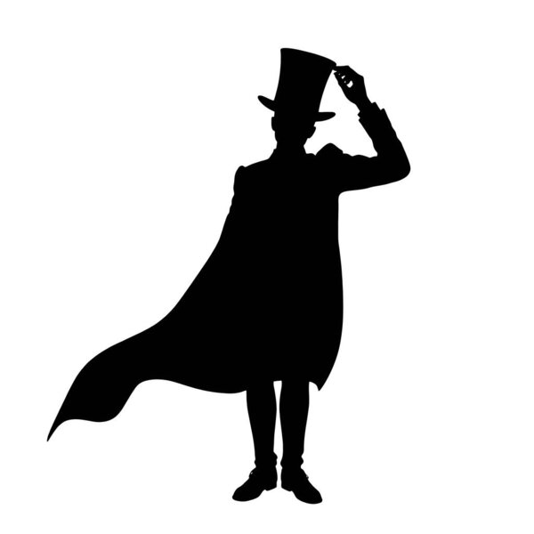 silhouette of a man with a beard