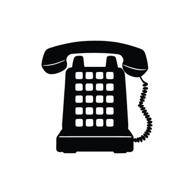 Telefon simgesi. Düz dizayn. vektör illüstrasyonu.
