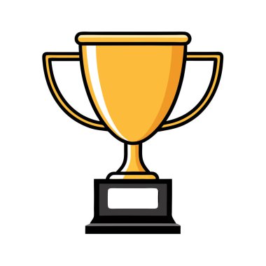 Altın kupa sahibi ikon vektör illüstrasyon tasarımı