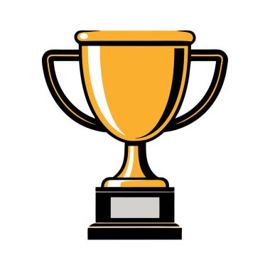 Kupa kazananı kupa ikonu vektör illüstrasyon grafik tasarımı