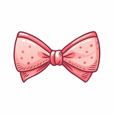 Papyonlu kırmızı kravat. Fiyonklu bir kravatın karikatür çizimi