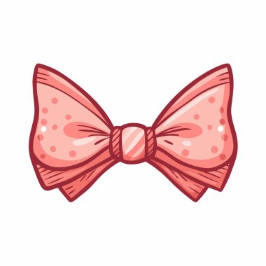 Herhangi bir ağ için beyaz arkaplanda izole edilmiş karikatür biçiminde papyon simgesi