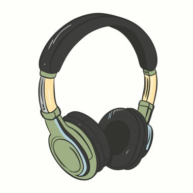 Beyaz arka plan üzerinde izole kulaklık