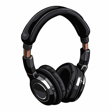 Kulaklık mikrofon vektör çizim ile