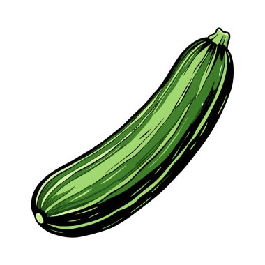 Taze yeşil sebze çizgi film ikonu