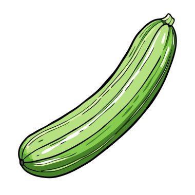 Vektör çizimi. Çizgi film tarzı. salatalık.